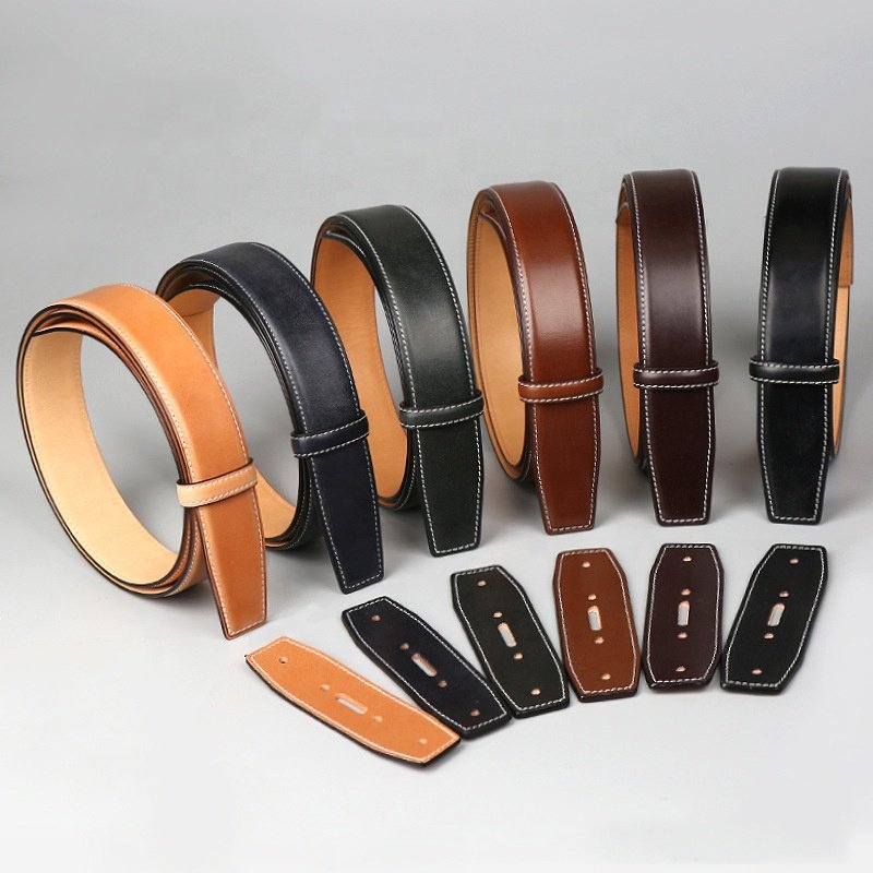 Factory Wholesale Price Your Brand Men Genuine Leather Belt Reversible Buckle Doublesided Belt Custom Design Men Belt