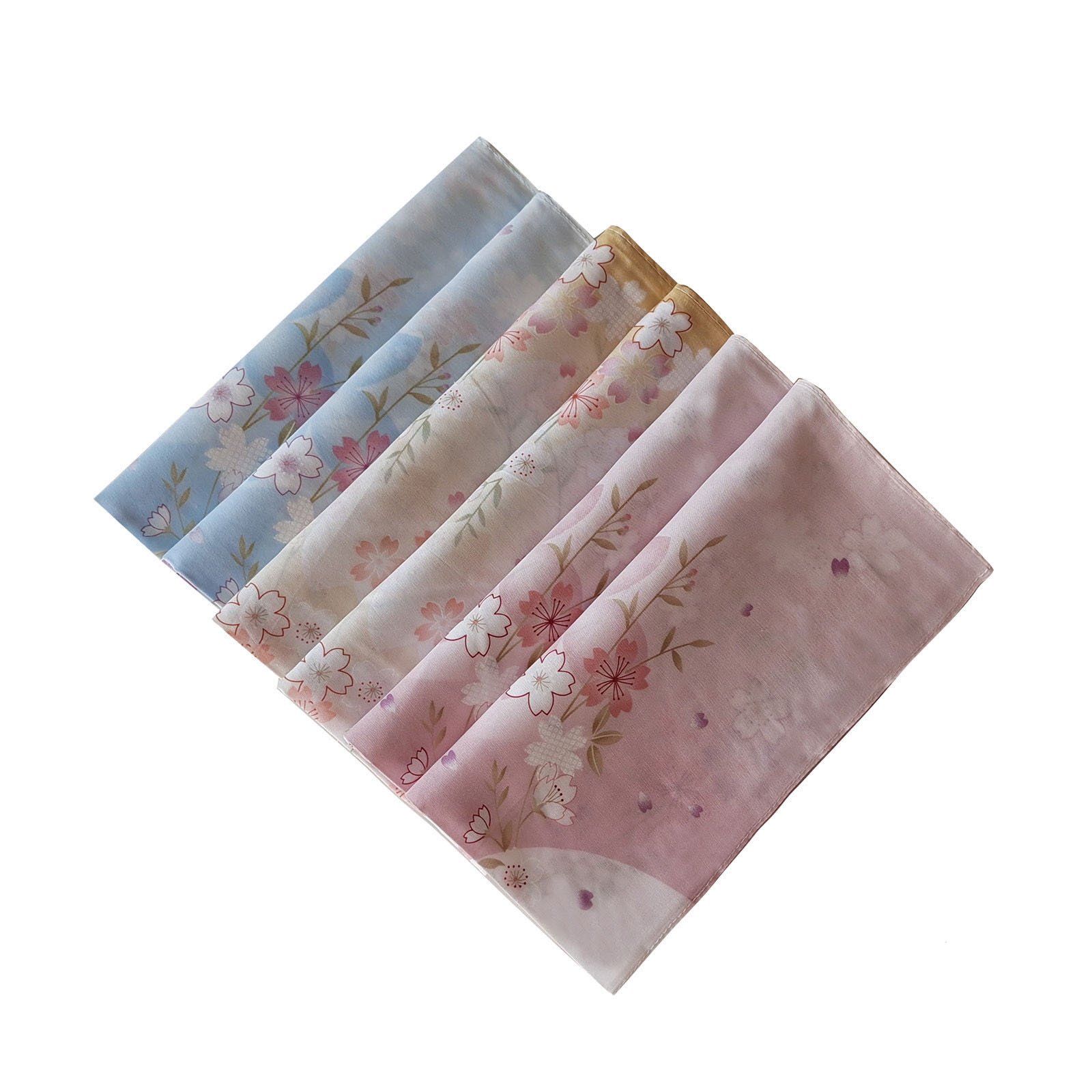 HZO-24123 Trendy style cheap floral flower printed design bandana cotton women handkerchief