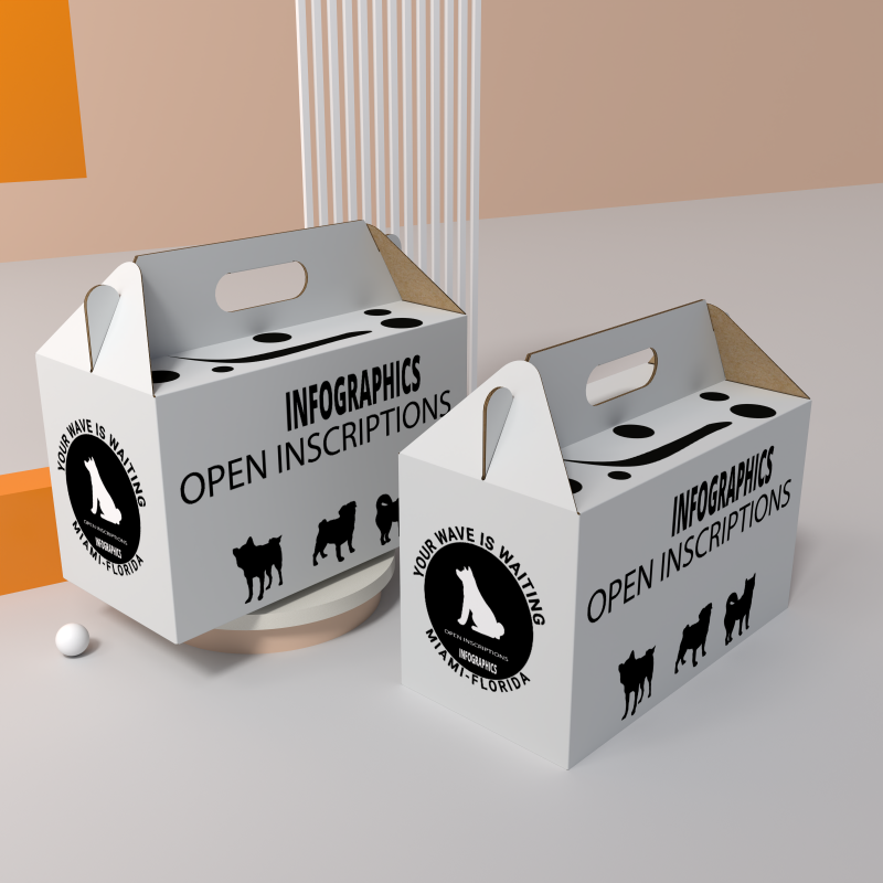 Animal Transport Soy Ink Box Pet Carrier Cardboard Box Pets Carrier Carton Corrugated Durable Rigid Paper Box