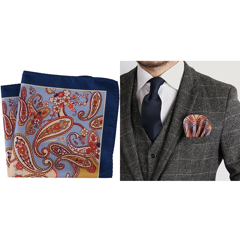 Popular Design Pocket Square For Men Women Paisley Floral Chest Towel Hanky Wedding Suits Handkerchief Hankies Mens Pocket Towel