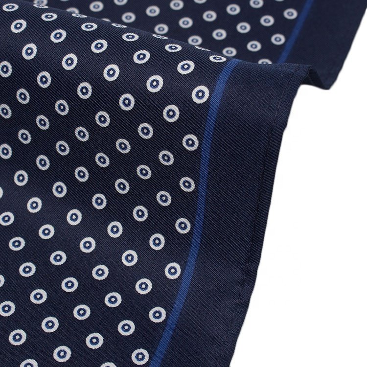 Top Quality Dot Silk Handkerchief 100% Silk Wholesale Pocket Square