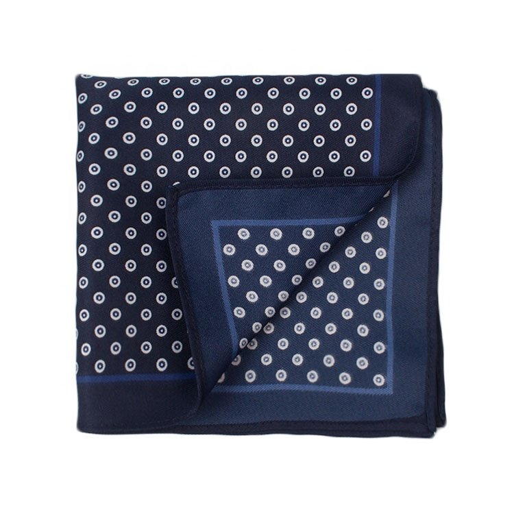 Top Quality Dot Silk Handkerchief 100% Silk Wholesale Pocket Square