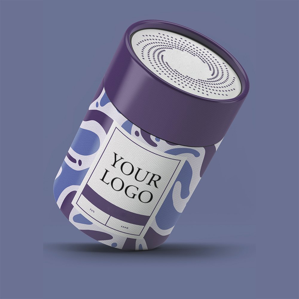 Luxury Custom Logo Recyclable Sexy Bra Bikini Underwear Lingerie Clothing Socks Packaging Round Tube Cylinder Box With Window