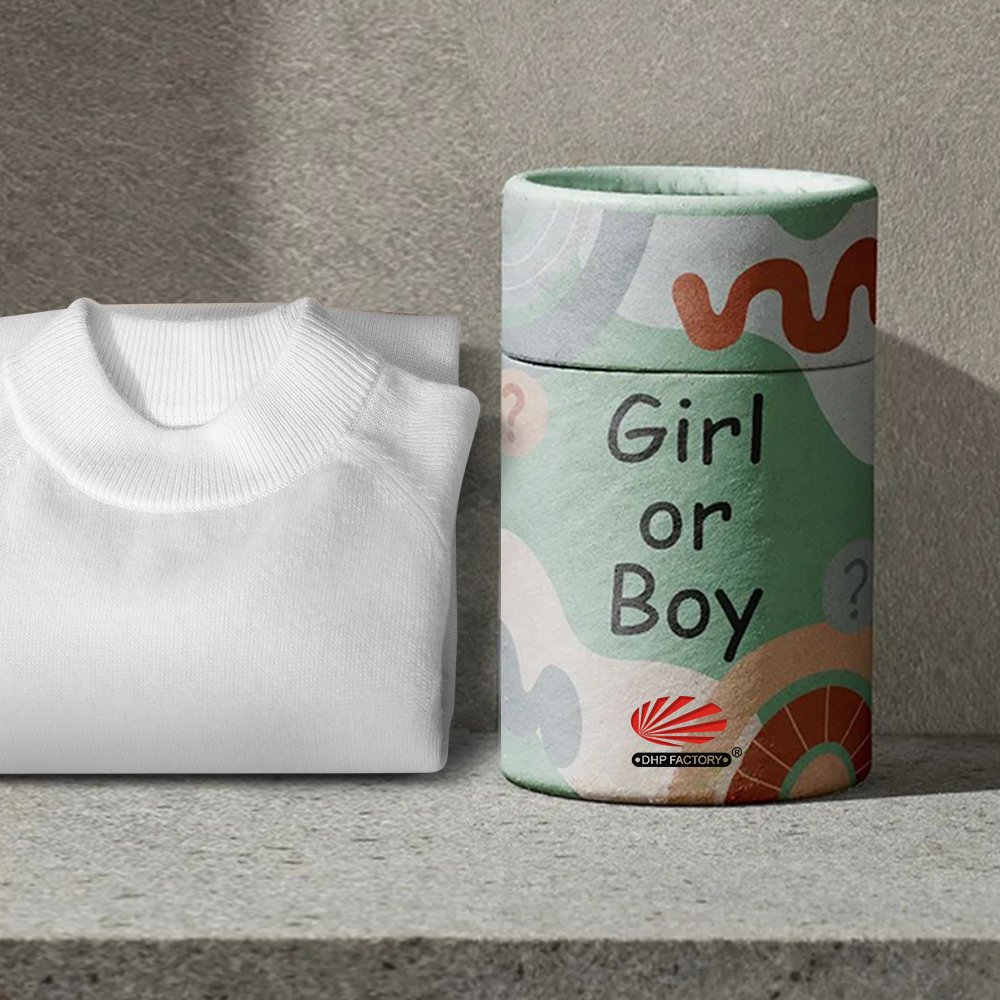 Luxury Custom Logo Recyclable Sexy Bra Bikini Underwear Lingerie Clothing Socks Packaging Round Tube Cylinder Box With Window
