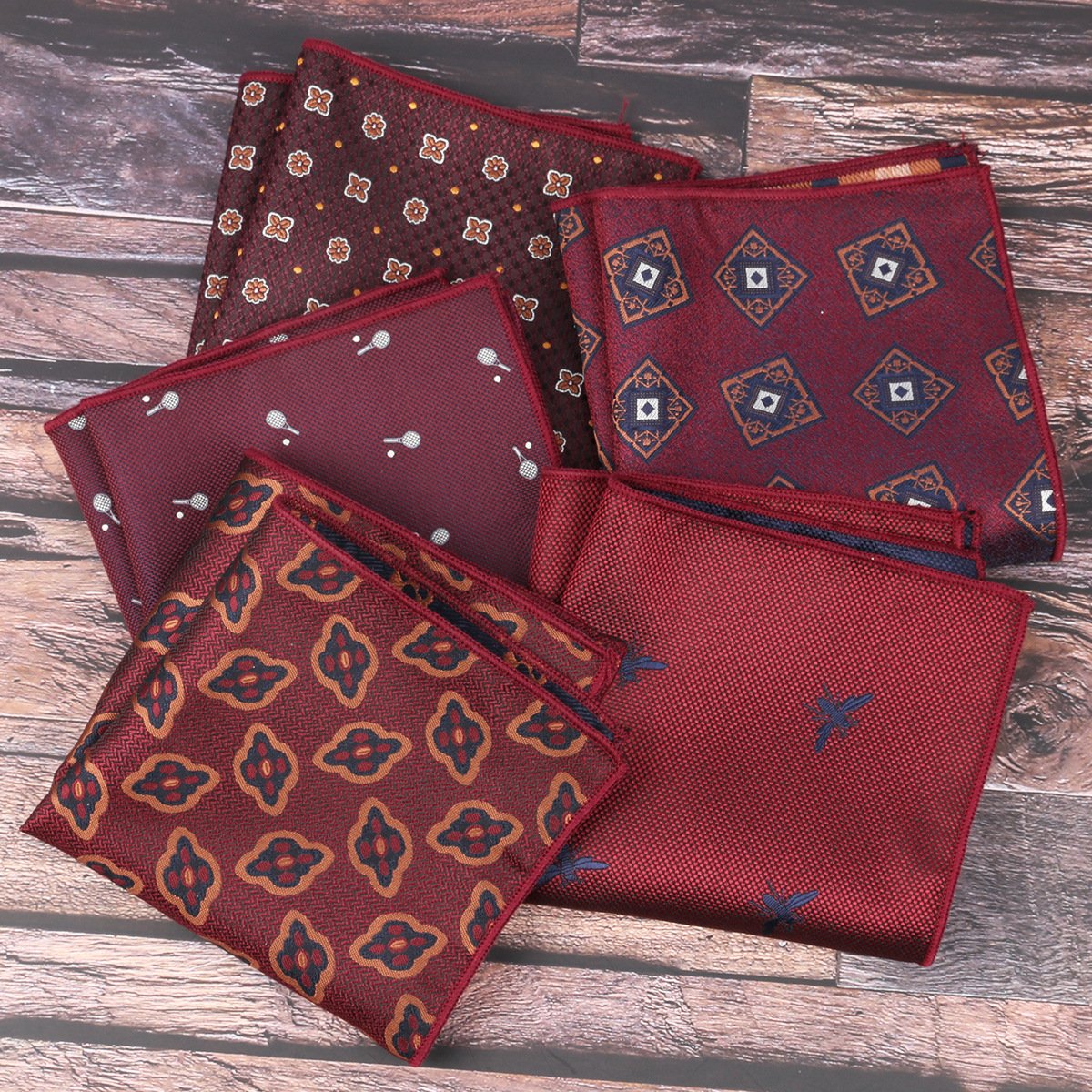 High Quality Handkerchief Scarves Business Suit Floral Striped Hankies Casual Mens Pocket Square Custom