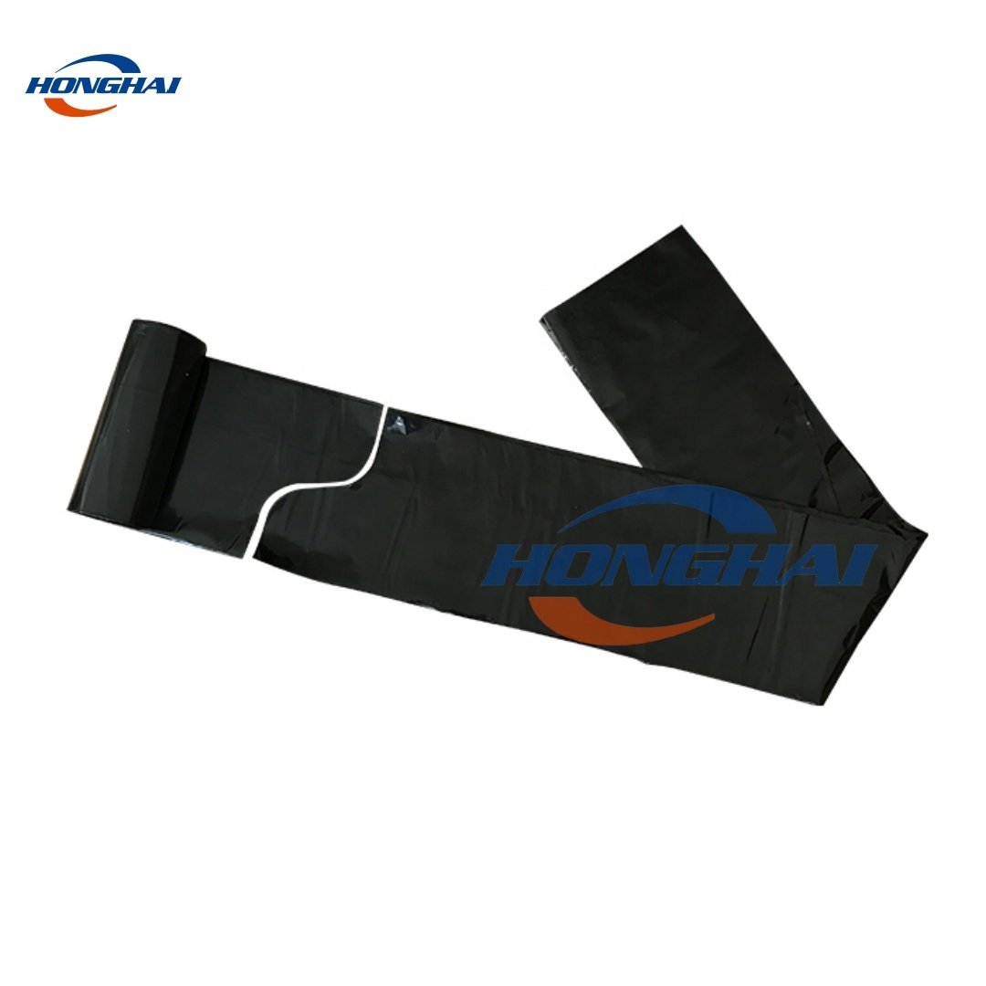 55 Gallon Simple Tie Drum Liner,Black Large Capacity S-cut Trash Bags,Flap Tie Wave Top Garbage Bin Bags 35" x 53" 1.1mil