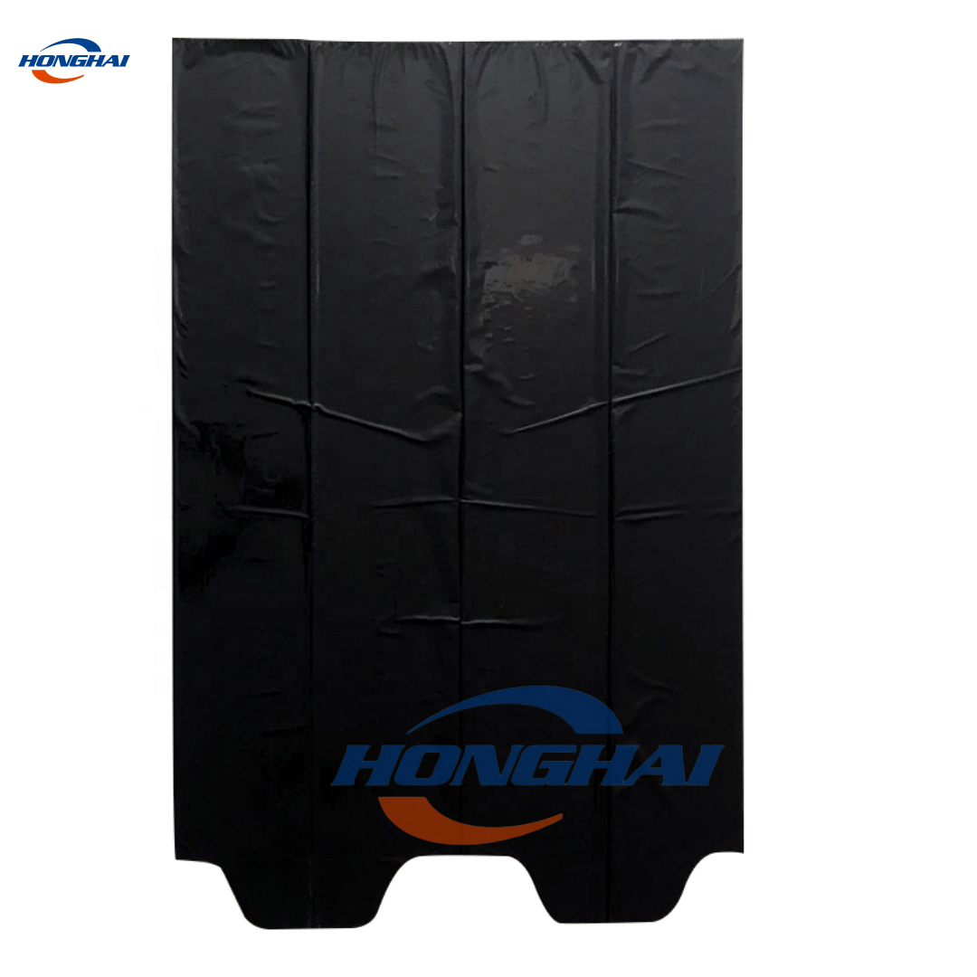 55 Gallon Simple Tie Drum Liner,Black Large Capacity S-cut Trash Bags,Flap Tie Wave Top Garbage Bin Bags 35" x 53" 1.1mil