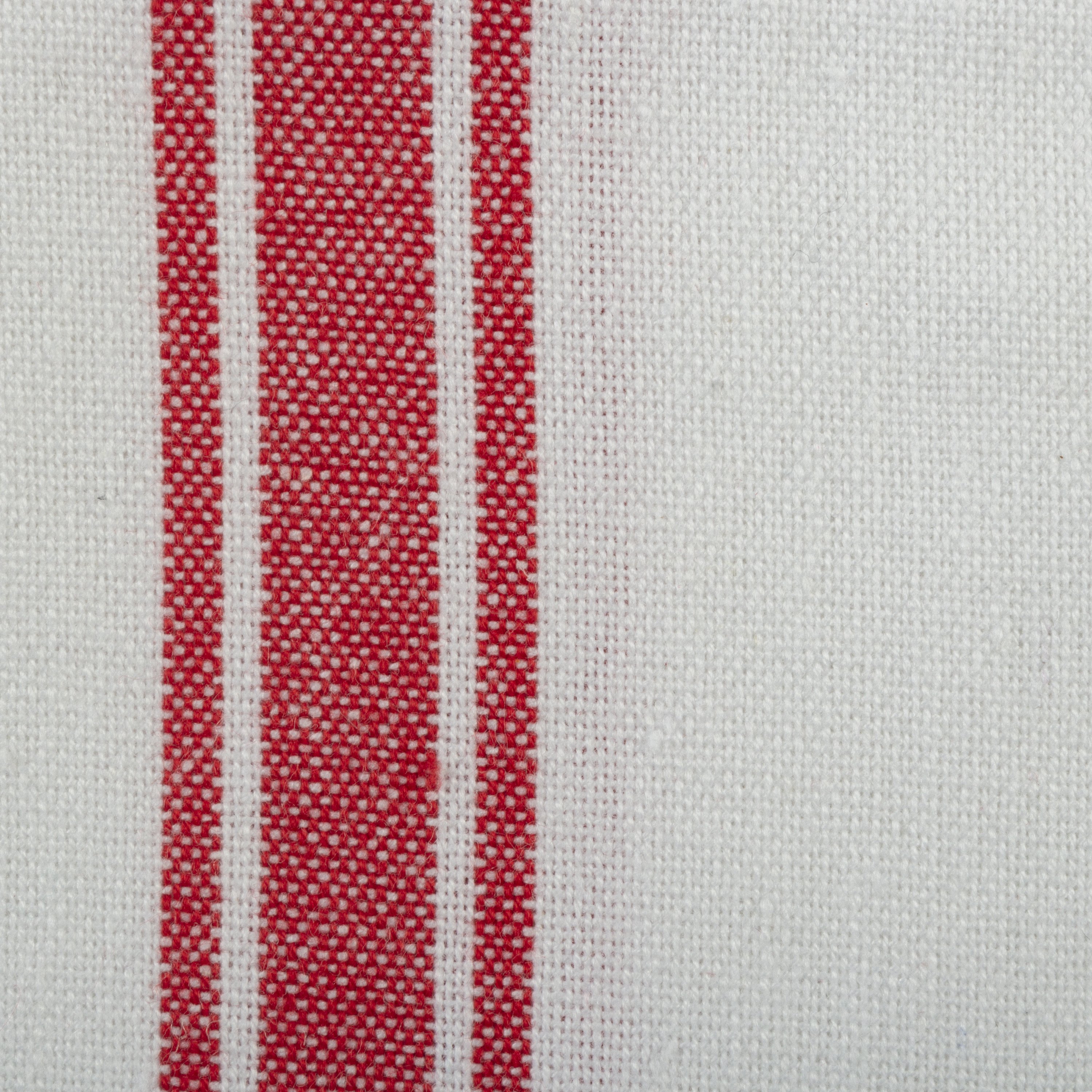 Recycled Cotton Towel vintage strips golf kitchen - Red color