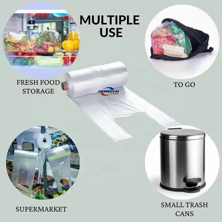 T-Shirt Bag Plastic Shopping Bags Wholesale Customized Take-out Supermarket Vest bag