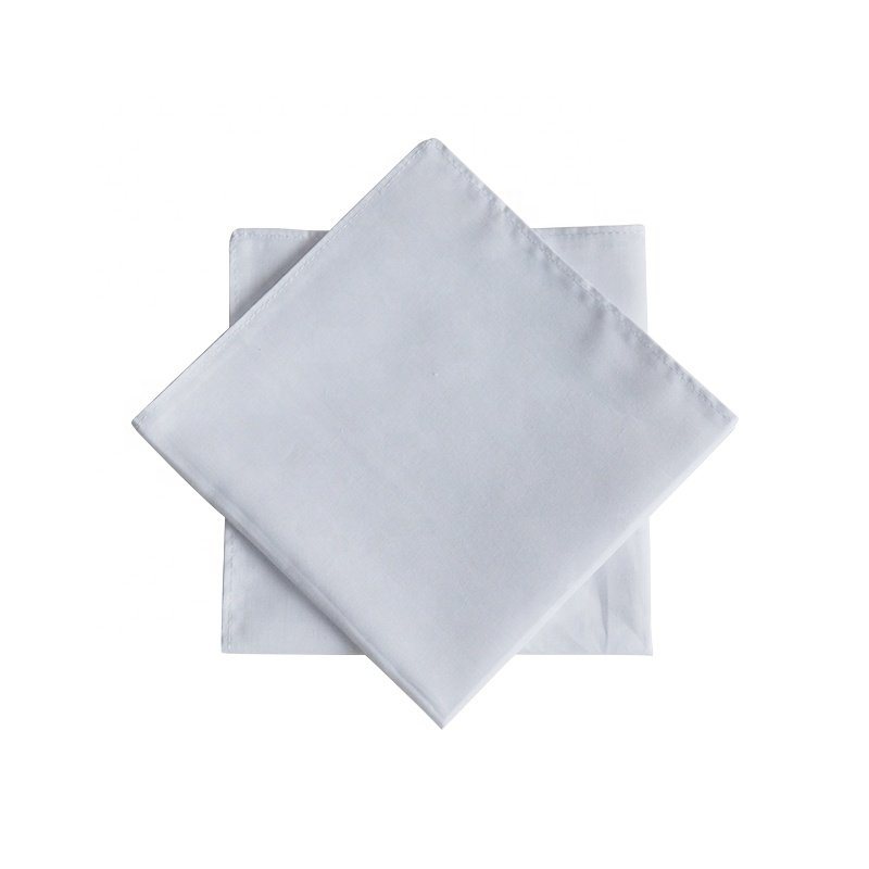 FUBU 100% Cotton Fabric Wholesale White Soft Breathable Pocket Custom Printing Design Logo wedding favor Handkerchiefs