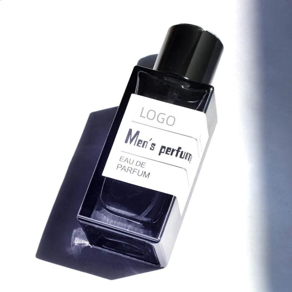 OEM Custom 30ml 50ml 100ml Rectangle Vintage Portable Empty Spray Glass Square 50 ml Black Perfume Bottle With Wood Plastic Lid
