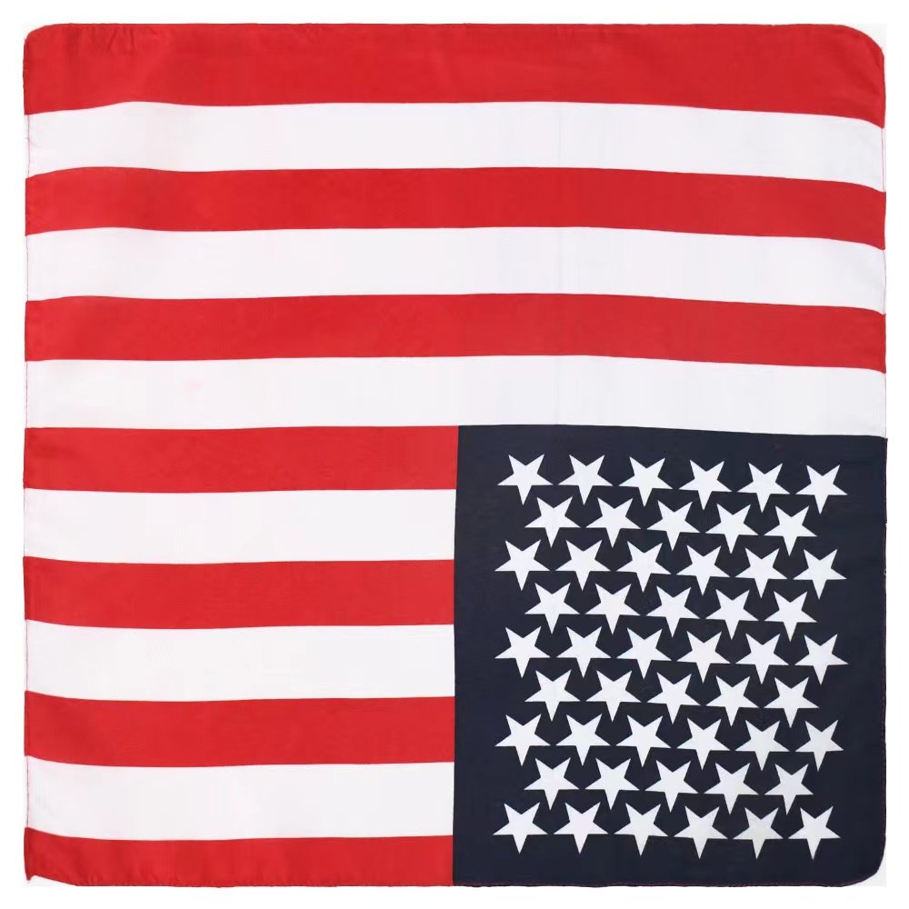 Wholesale Custom All Country Flag Bandana Headband Apparel Men Clothing Cowboy Handkerchiefs For Women Cotton Head Scarf