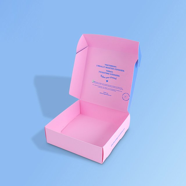 Shipping Boxes Custom Logo Printing Corrugated Cookie Doduts Shipping Boxes Pink Color Mailer Packaging Mailing Box