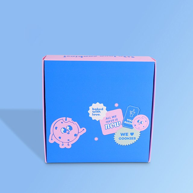 Shipping Boxes Custom Logo Printing Corrugated Cookie Doduts Shipping Boxes Pink Color Mailer Packaging Mailing Box