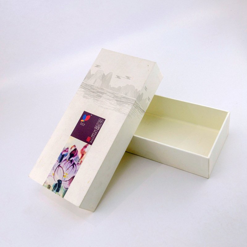 portable holiday Exquisite silk scarf wrapping color printing handkerchief towel gift ppaer box