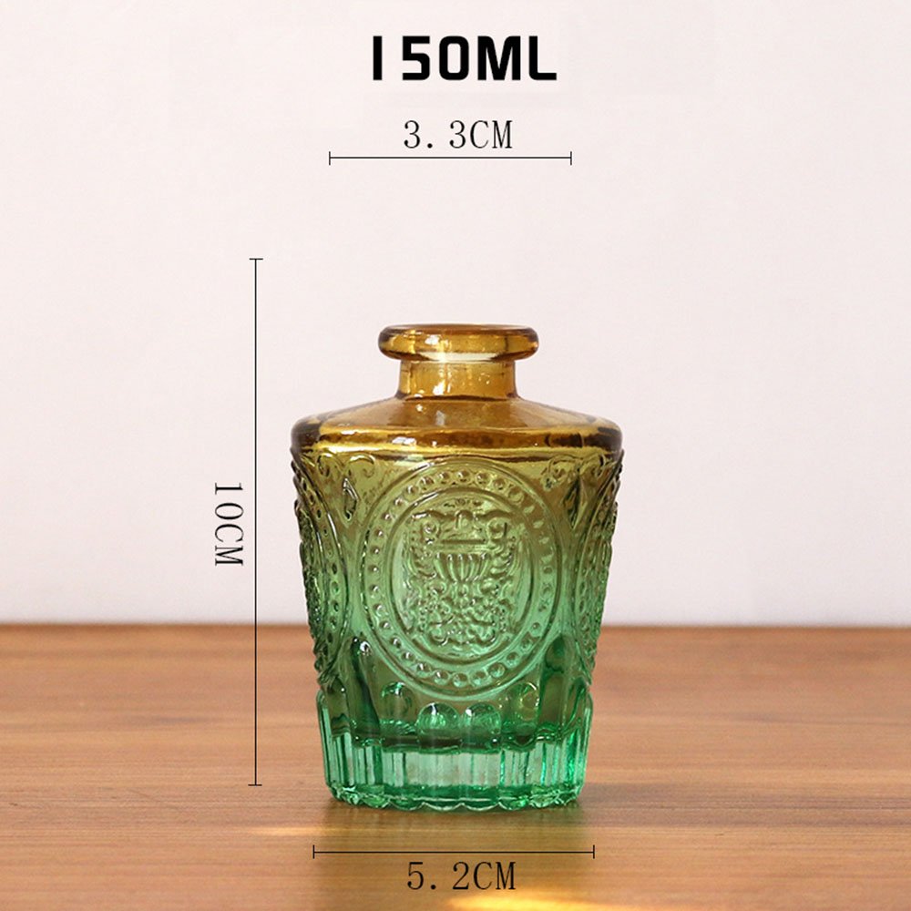 Custom High-End Aromatherapy Oil Glass Bottle 150ml 5oz Gradient Yellow Blue Household Air Purification Diffuser Bottle With Lid