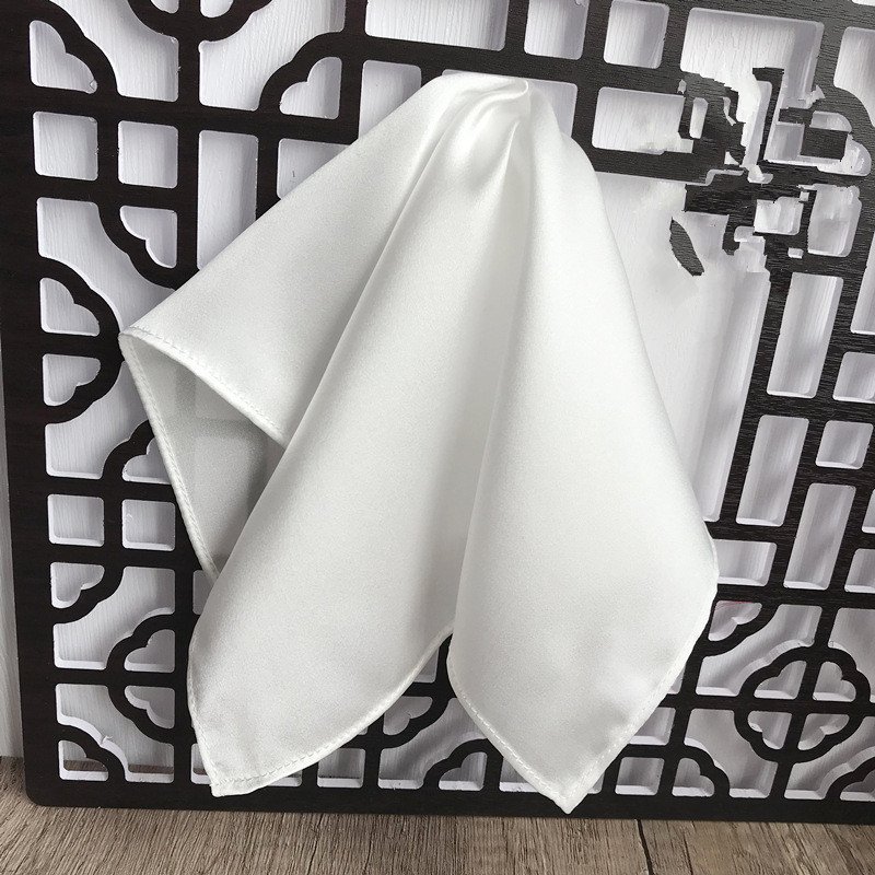 Hot Sale Mens Ladies New Design Thick Silk Handkerchief Pocket Square Satin 100% Silk Handkerchief