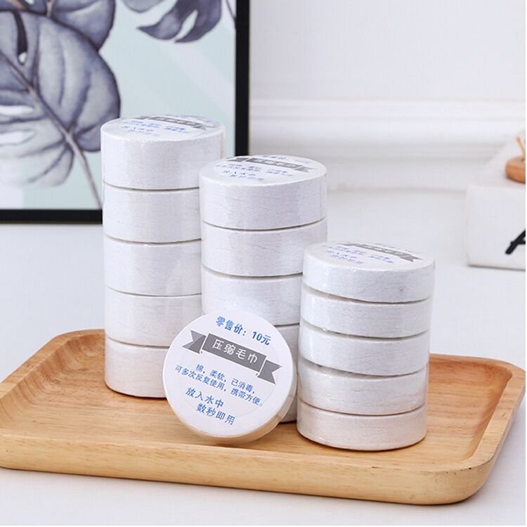 10 pieces Portable Face Care Cotton Compressed Travel Towel For Bivouac Camping Hiking Backpacking Outdoor Travel Health