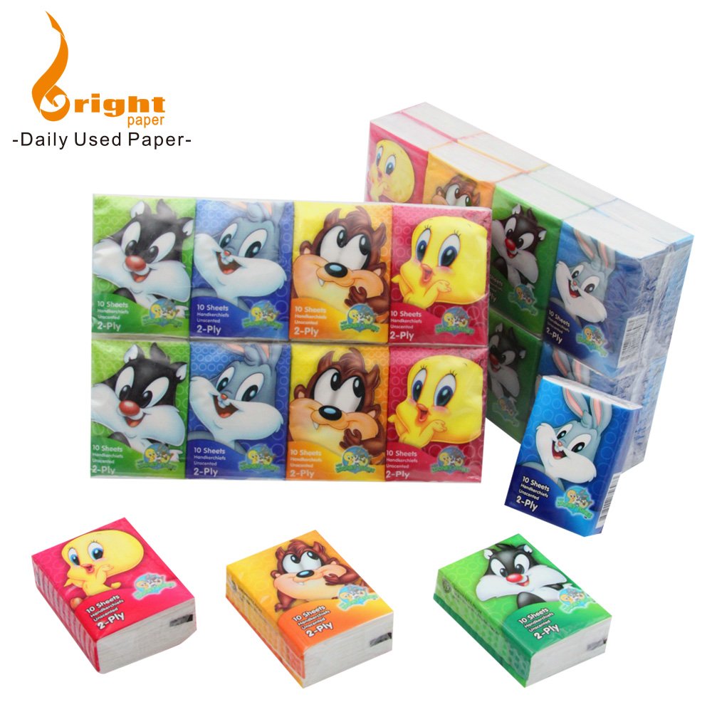 Wholesale Custom Pocket Pack Mini Facial Tissue Paper Handkerchief Bulk Travel-friendly Pocket Tissue