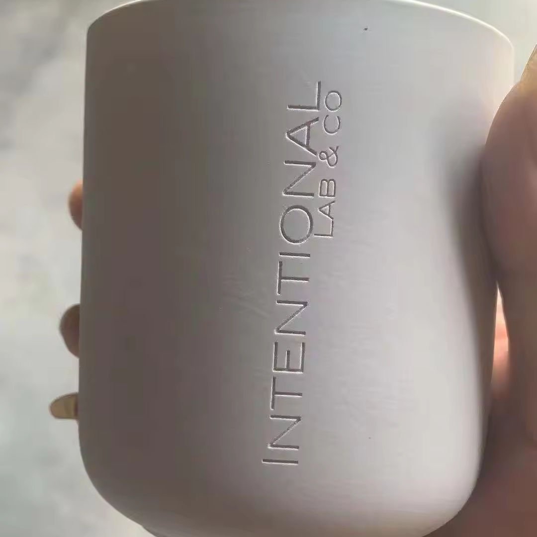 Engraved Customized Empty Ceramic Candle Jars 8 Oz 10.5 Oz 12.5 Oz Luxury Ceramic Candle Vessels