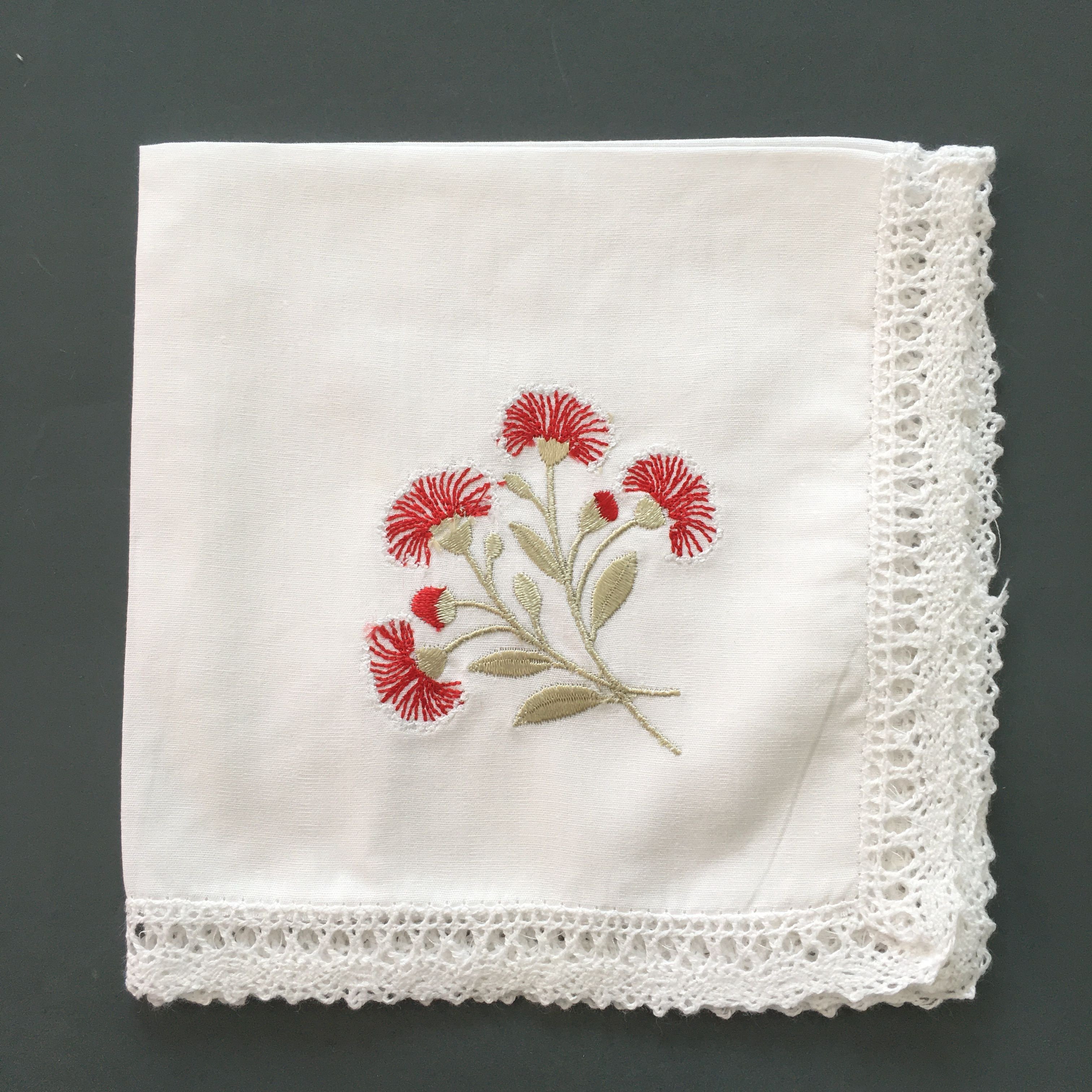 embroidered handkerchief cotton hanky