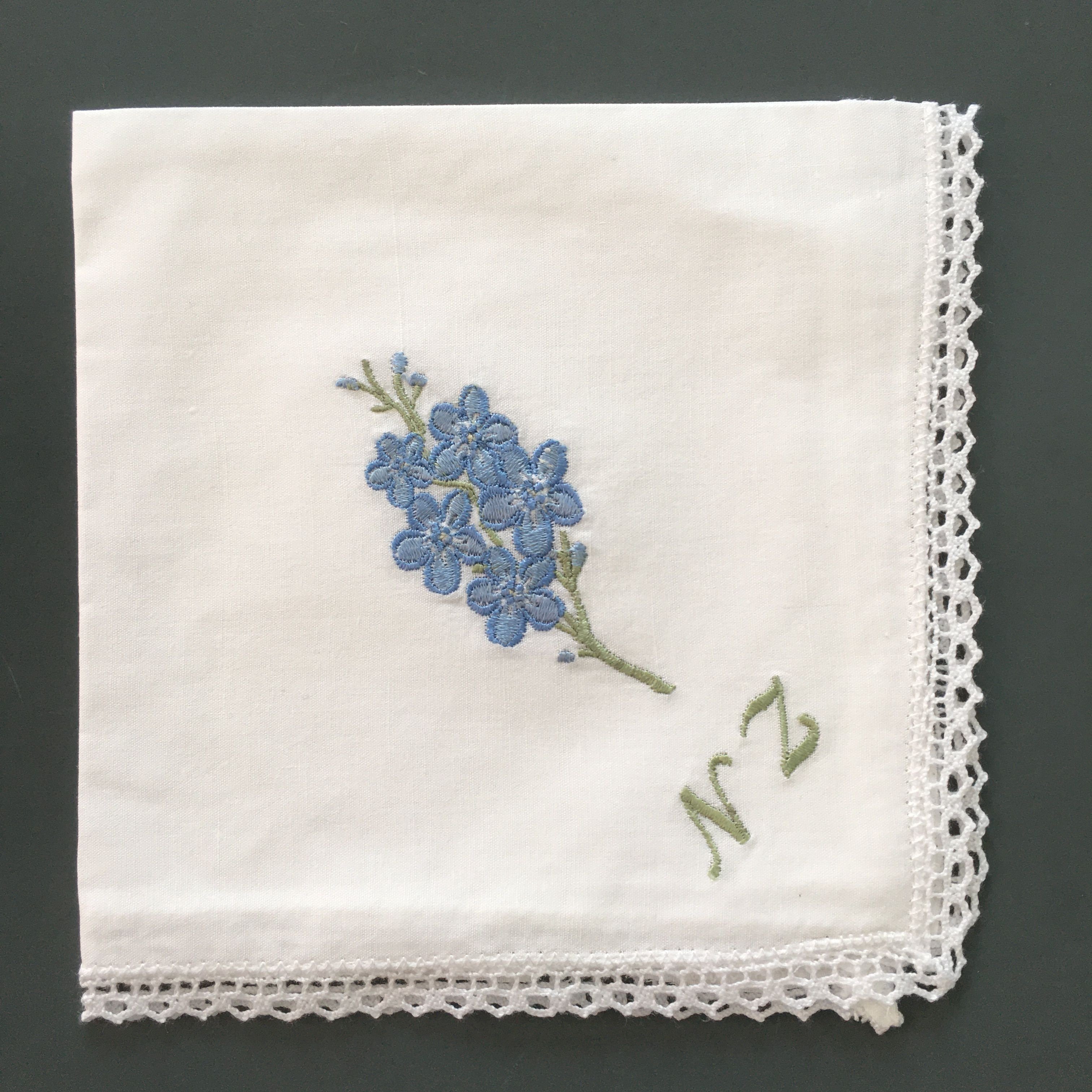 embroidered handkerchief cotton hanky