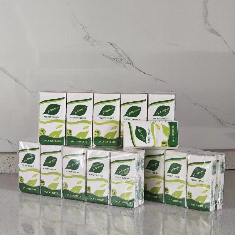 Low Price Custom High Standard Eco-Friendly Virgin Pulp Pocket Tissue Handkerchief Paper For Sale