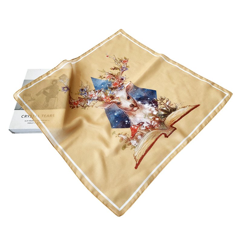 Custom handkerchief scarf Digital printed high quality cotton headscarf for women scarf
