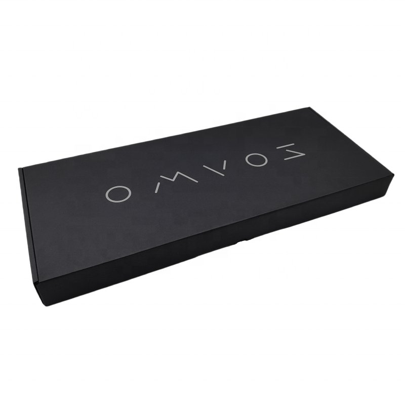 Rose Gold Stamping Logo Cosmetic Premium Gift Packaging Box Matt Black Shipping Corrugated Mailing Paper Parcel Boxes
