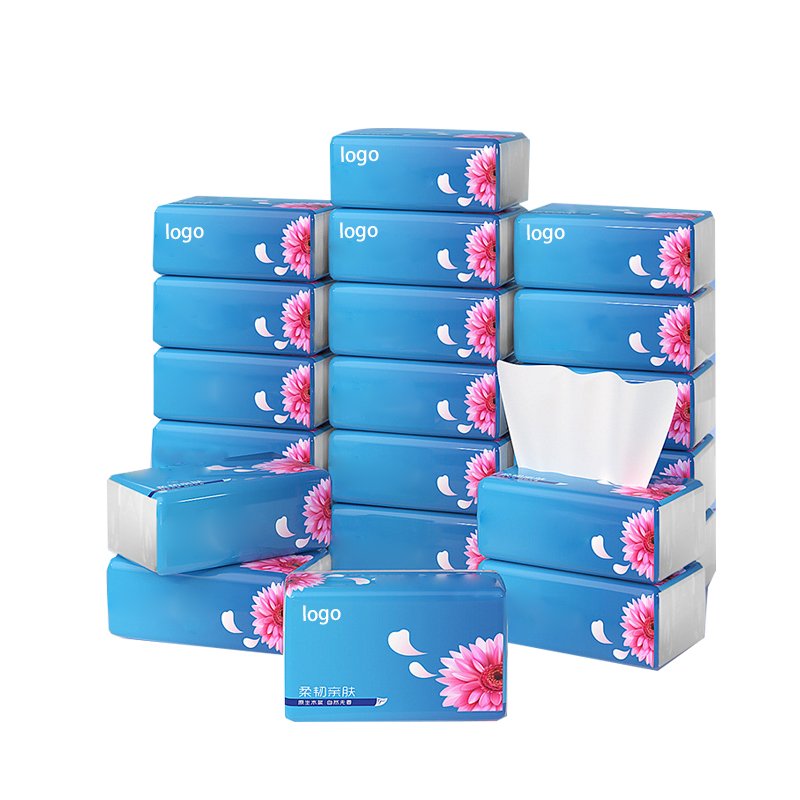 Customized Disposable Best Quality Soft Packed Skin Friendly Water Absorbing 100% Wood Pulp 5 Ply Facial Tissue Paper