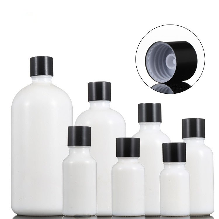 10 30 50 100ml Hot Sale White Dropper Glass Bottle With Plastic Tamper Evident Cap