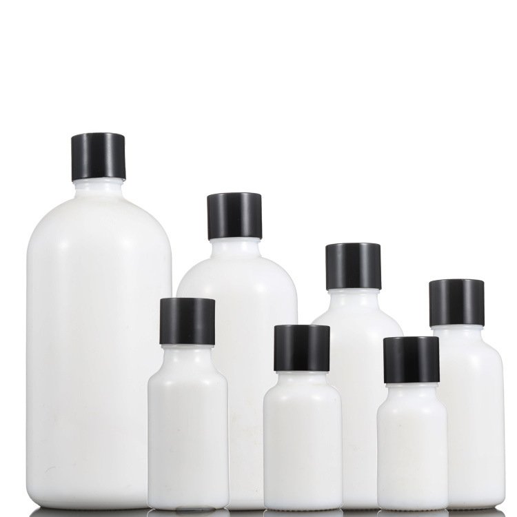 10 30 50 100ml Hot Sale White Dropper Glass Bottle With Plastic Tamper Evident Cap
