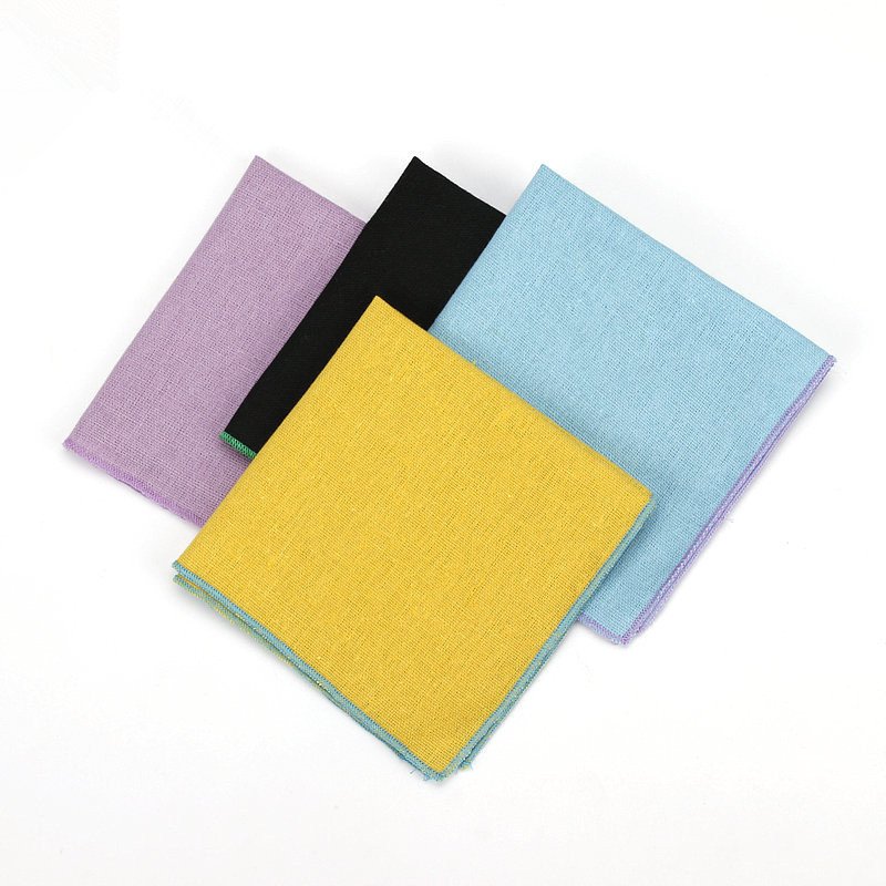 Flower Handkerchief Scarves Vintage Linen Paisley Hankies Men's Pocket Square Handkerchiefs