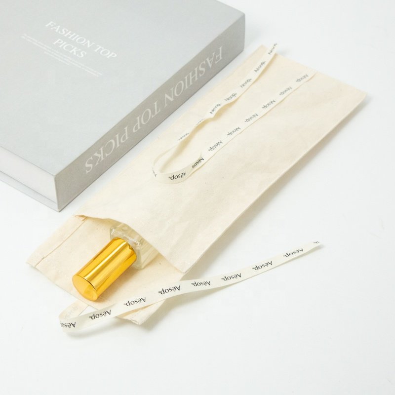 Custom Beauty Cotton Envelope Dust Pouch Cosmetic Perfume Packing Bags