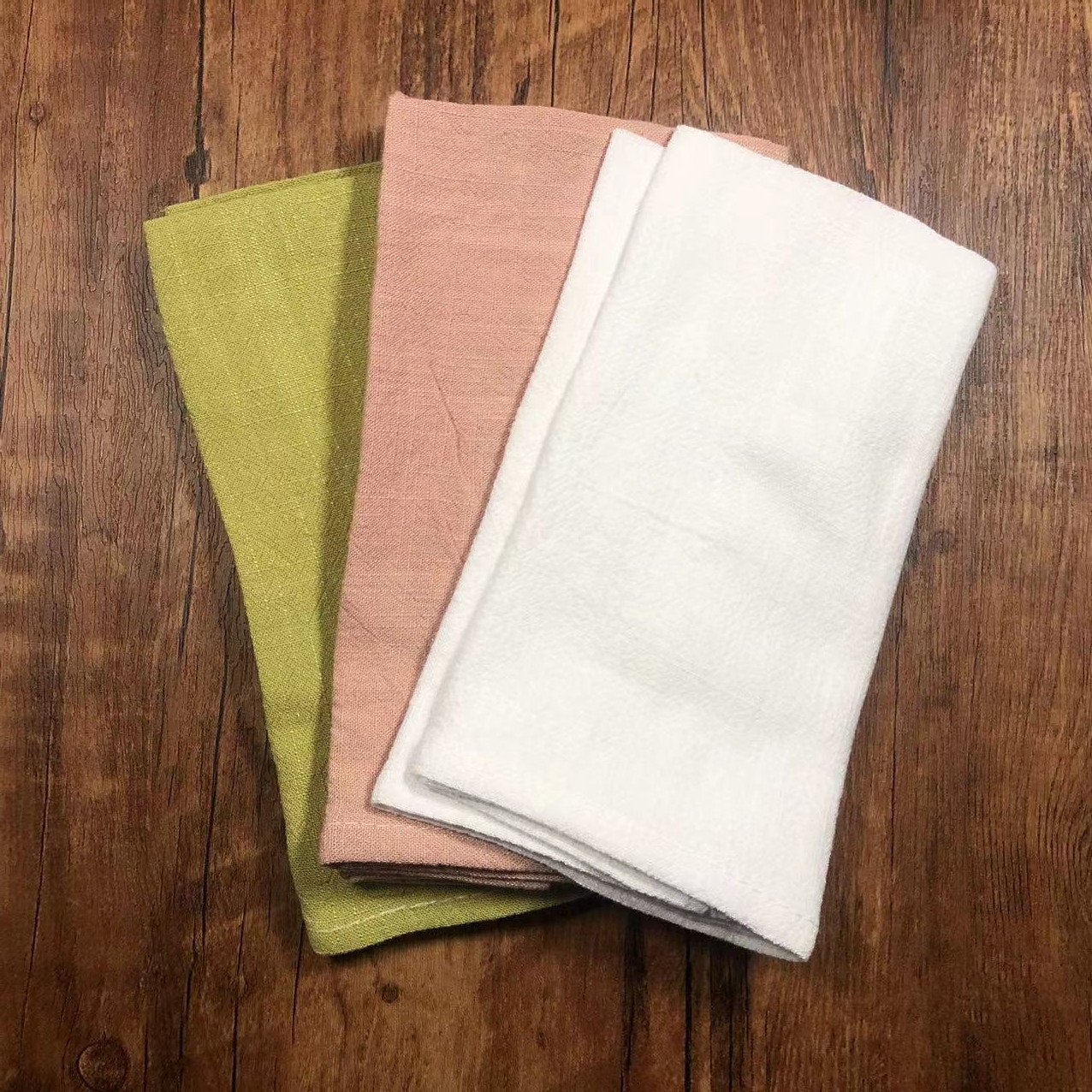 Custom Printed Personalized Linen hankies cotton embroidered small handkerchief White for women wedding