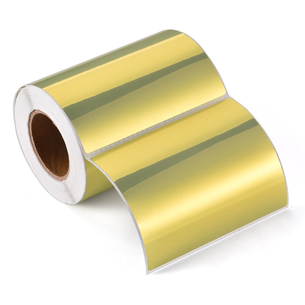 Vinyl Glossy Gold PET Self-adhesive Vinyl Stickers A4 Paper Labels For Inkjet Printers
