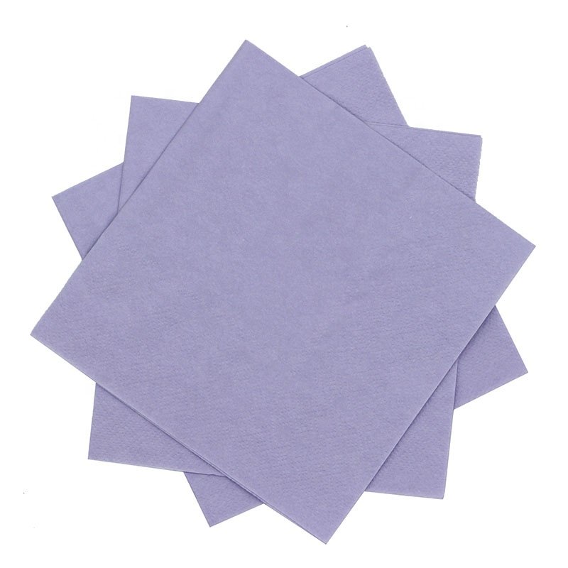 Customized Printed Logo Paper Tissue Serviettes Birthday Paper Handkerchiefs 2 Ply Cocktail Napkins for Wedding, Restaurant