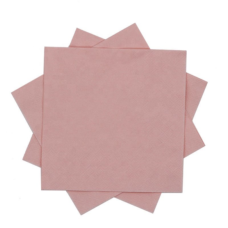 Customized Printed Logo Paper Tissue Serviettes Birthday Paper Handkerchiefs 2 Ply Cocktail Napkins for Wedding, Restaurant