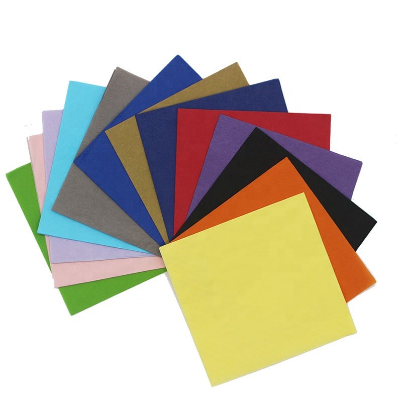 Customized Printed Logo Paper Tissue Serviettes Birthday Paper Handkerchiefs 2 Ply Cocktail Napkins for Wedding, Restaurant