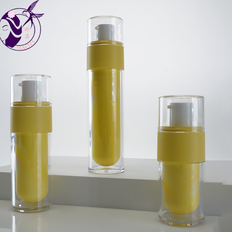 Wholesale Empty Lotion Acrylic Bottle Set Double Material Bottle Body with Press Pump Head and Screw Lid