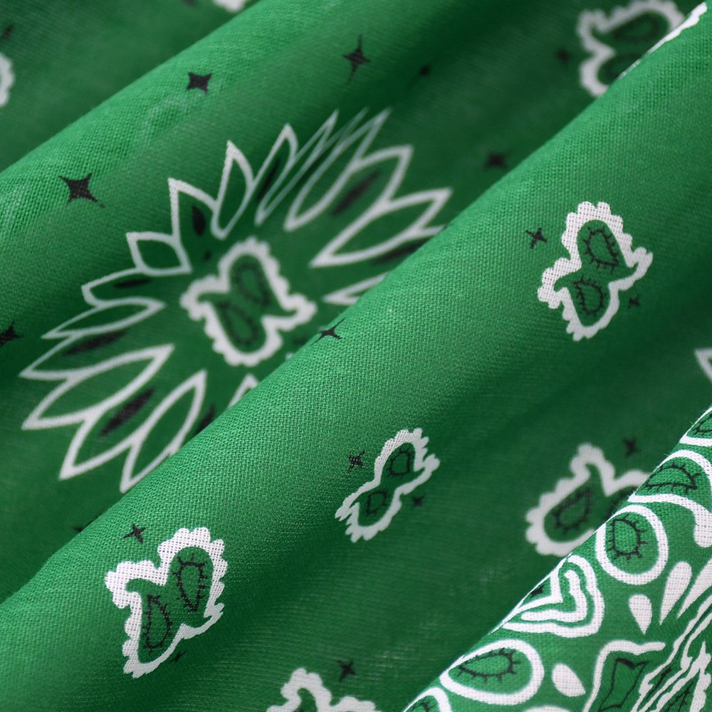 100% Cotton Bandanna promotion multifunction colourful custom square fabric customized printed headwear classic paisley bandana