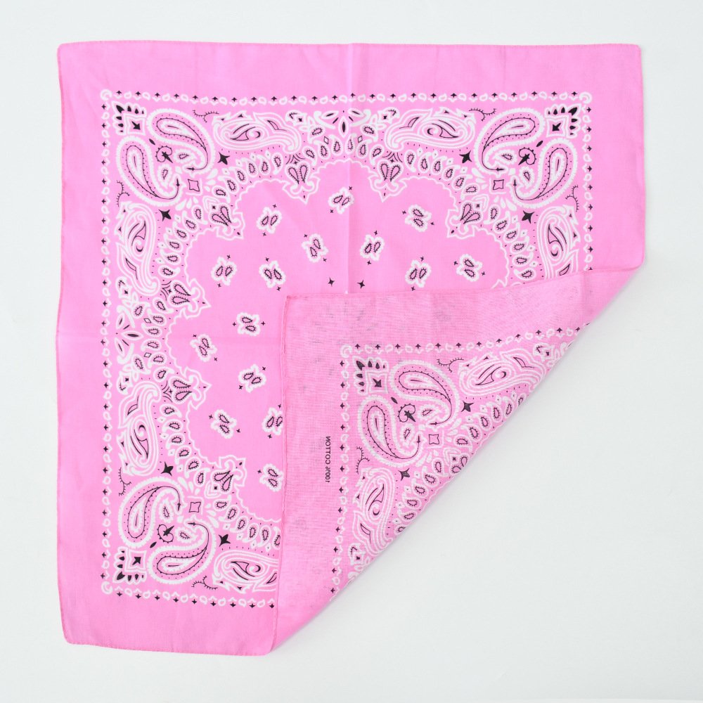 100% Cotton Bandanna promotion multifunction colourful custom square fabric customized printed headwear classic paisley bandana