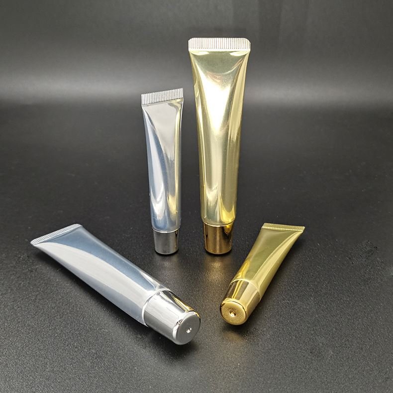 15ml Bright Metallic Gold Luxury Cosmetic Hose Packing Materials Small Capacity Sub-Packaging Eye Cream Tube