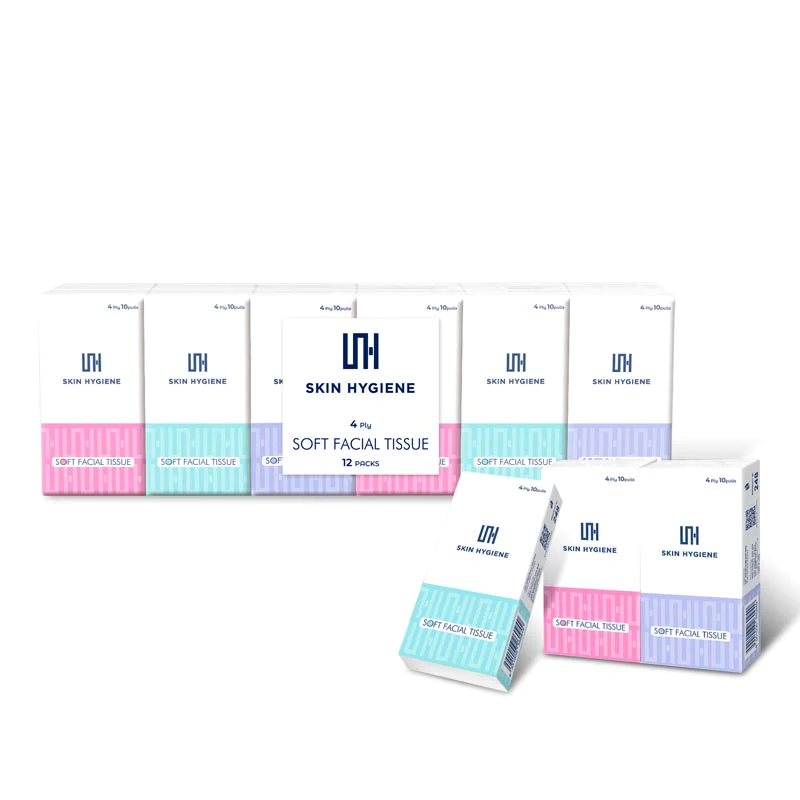 Mini pack soft facial handkerchief paper face pocket custom logo tissues