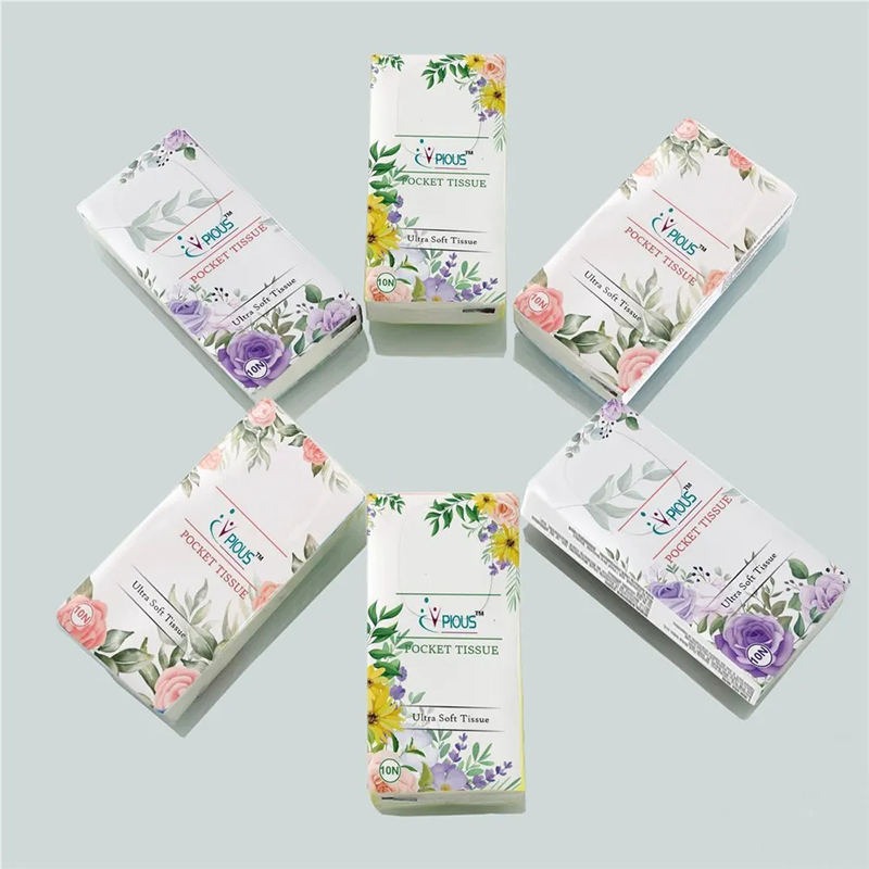 Mini pack soft facial handkerchief paper face pocket custom logo tissues