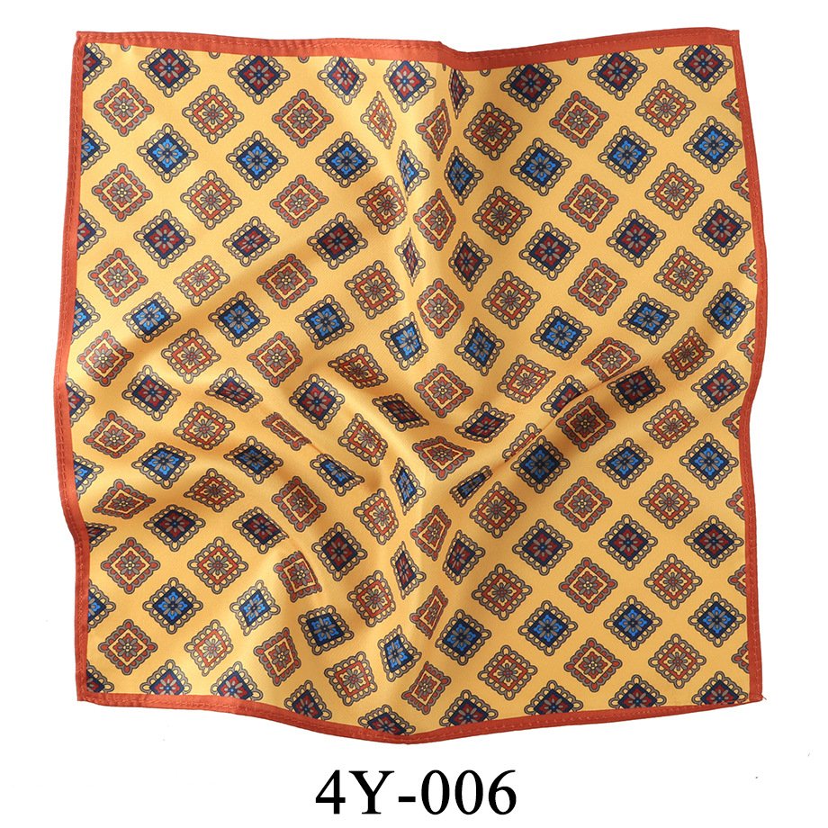 Fashion Floral Silk Handkerchief 30cm Polyester Print Pocket Handkerchief Pocket Squares For Men Silk