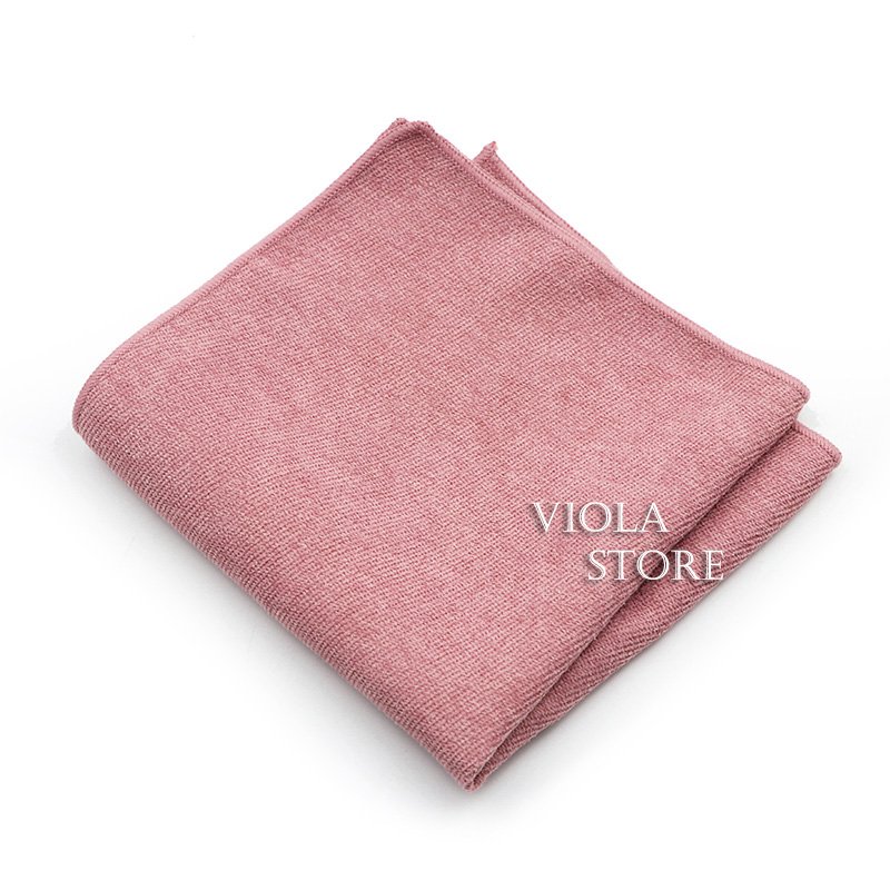 Super Soft Cotton Corduroy Solid Hankie Colorful Handkerchief Pink Men Wedding Pocket Square Stylish Gift Party Autumn Accessory