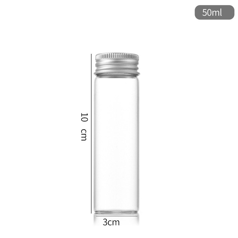 Diameter 30mm Custom Logo High Borosilicate Test Tube Bottle Glass Vials Clear Match Storage Jar With Screw Cap