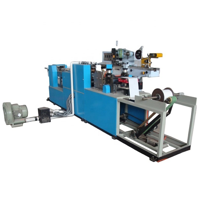 Automatic single bag pocket tissue package equipment handkerchief paper folding machine
