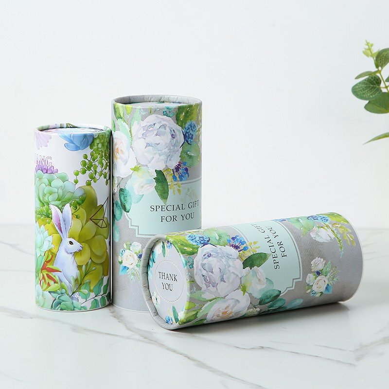 Eco-friendly 3 ply Tissue Bamboo Pulp Round Tube Facial Tissue Natural Car Tissue with Custom Print